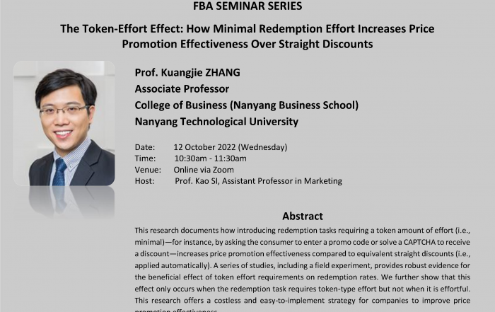 FBA Seminar Series - Marketing - Faculty of Business Administration ...